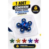 OYUNKAFASI Metal Fidget Spinner Parmak Oyuncağı Metalik Renkli Stres Çarkı 1 Adet Karışık Model