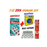 OYUNKAFASI RULO SATRANÇ-SOLO TEST-MANGALA ( 3 LÜ ZEKA OYUNLARI SETİ)