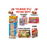 OYUNKAFASI YILBAŞI 5'Lİ OYUN SETİ ( TOMBALA-KIZMA BİRADER-OYUN KARTI-JENGA-İSKAMBİL)
