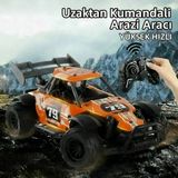 Oyunsal 2.4ghz Yüksek Hızlı 4 Kanal Kumandalı Metal Alaşım Rc Arazi Arabası Off-Road 60 Mt. Menzil-1 Adet - Turuncu