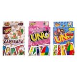 Oyunsal Capybara Uno + Kuromi Uno + Brawlstars Uno Oyun Kartları 3'lü Set - Çok Renkli