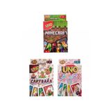 Oyunsal Capybara Uno + Labubu Uno + Minecraft Uno Oyun Kartları 3'lü Set