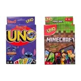 Oyunsal Lilo & Stitch Uno ve Minecraft Uno Oyun Kartları - Renkli