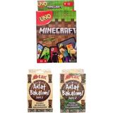 Oyunsal Minecraft Uno + Anlat Bakalım Seri 1 + Seri 2 Oyun Kartları - 3 Lü Set - Renkli