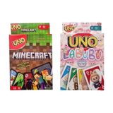 Oyunsal Minecraft Uno ve Labubu Uno Oyun Kartları - Renkli