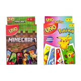 Oyunsal Minecraft Uno ve Pokemon Uno Oyun Kartları 2'li Set - Çok Renkli