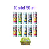 Oyunsal Üflemeli Baloncuklu Köpük Oyunu 50Ml Likit 10 Adet