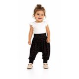 Oz Baby Kız Çocuk Şalvar Pantolon 1-5 Yaş Pamuklu Desenli Mevsimlik Rahat Kesim