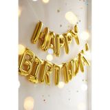 Öz-bal Altın Happy Bırthday Folyo Balon Doğum Günü Parti Happy Bırthday Altın Renk Folyo Balon