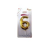Öz-bal Büyük Boy 13,5 cm Gold Rakam Mum - Altın Renkli Mum - Doğum Günü ve Kutlama