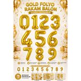 Öz-bal Gold 76 CM Büyük Boy Rakam Balon – Altın Folyo Yaş Balonu Doğum Günü Parti Süsleme (0-9 Tüm Rakamlar