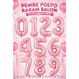 Öz-bal Pembe 76 CM Büyük Boy Rakam Balon – Folyo Yaş Balonu Doğum Günü Parti Süsleme (0-9 Tüm Rakamlar)