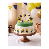 Öz-bal Sarı Lacivert Taraftar Futbol Konseptli Happy Birthday Harf Mum Forma Ve Top Seti