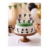 Öz-bal Siyah Beyaz Taraftar Futbol Konseptli Happy Birthday Harf Mum Forma Ve Top Seti