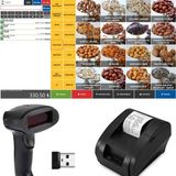 Öz Barkod Kablosuz Barkod Okuyucu+ Fiş Yazıcı+ Barkodlu Satış Sistemi Programı - USB - Siyah