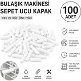 Öz Beyaz Eşya 100 Adet Beyaz _profilo Pas Küf Önleyici Bulaşık Sepet Koruma Çubukları