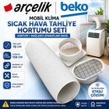 Öz Beyaz Eşya Arçelik - 09210P Uyumlu Portatif Klima Sıcak Hava Tahliye Hortumu ve Bağlantı Aparatı