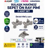 Öz Beyaz Eşya Arçelik - 6230 Ht Bulaşık Makinesi Üst Sepet Ray Klipsi Seti (2 Ön + 2 Arka)