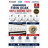 Öz Beyaz Eşya Arçelik - Beko - Altus - Grundig Ocak Fırın Yaylı Düğme - 5'li Takım
