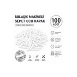 ÖZ BEYAZ EŞYA _ARÇELİK-BEKO Bulaşık Makinesi sepeti plastik Sepet Koruma Çubukları BEYAZ RENK (100 Adet)