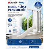 Öz Beyaz Eşya Arçelik - Beko Portatif Klima Sürgülü Pencere Kiti Hava Çıkış Adaptörlü