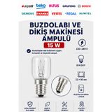 Öz Beyaz Eşya Arçelik - Beko - Vestel - Regal Uyumlu Buzdolabı Iç Lamba Ampulü 15 W