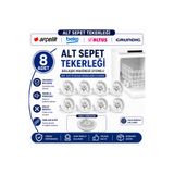 Öz Beyaz Eşya Arçelik Leydi 2000 2100 Bulaşık Makinesi Alt Sepet Tekerleği 8 Adet Beyaz