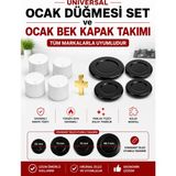 Öz Beyaz Eşya Arçelik - Ocd 608 EM1XS - Setüstü Ankastre Ocak Düğmesi ve Ocak Bek Kapak Takımı (Beyaz)