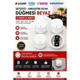 Öz Beyaz Eşya Arçelik - Ocd 609 EM1WS - Setüstü Ankastre Ocak Düğmesi Beyaz Düğme Takımı Seti