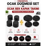 Öz Beyaz Eşya Arçelik - Ocd 614 EM1XS - Setüstü Ankastre Ocak Düğmesi ve Ocak Bek Kapak Takımı (Siyah)