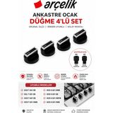 Öz Beyaz Eşya Arçelik Ocd K 651 Dwyb - Ocd K 651 Ewb - Ocd T 651 Eb Ankastre Ocak Düğmesi 4'lü (Siyah)