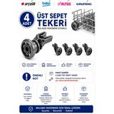 Öz Beyaz Eşya Arçelik - Üstus Bulaşık Makinesi Üst Sepet Tekeri Takımı 4 Adet