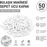 Öz Beyaz Eşya .beko-Arçelik Bulaşık Makinesi Sepet Ucu Kapak Pas ve Küf Önleyici Beyaz Renk (50 Adet)