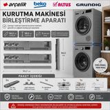 Öz Beyaz Eşya Beko Km 91 Bmg - Km 92 Bmg Hibrit Kurutma Makinesi Birleştirme Aparatı (Gri Renk )