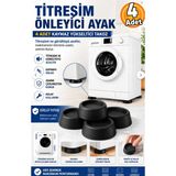 Öz Beyaz Eşya Beyaz Eşya Altlığı Kaymaz Titreşim Önleyici Takoz Takımı 4 Adet Siyah