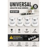 Öz Beyaz Eşya Kumtel Uyumlu Ankastre Ocak Düğmesi 4'lü Takım Beyaz Yaylı Model