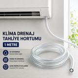 Öz Beyaz Eşya Mıdea Uyumlu Klima Drenaj Tahliye Serum Hortumu 1 Metre