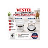 ÖZ BEYAZ EŞYA VESTEL Çamaşır Makinesi Pompa Filtre Kapağı Yedek Parça