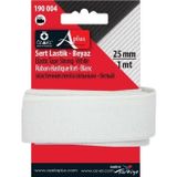 Öz-El Beyaz Dokuma Lastik, Sert Lastik, Bel, Paça Lastiği 2,5 Cm 1 Mt 190 004