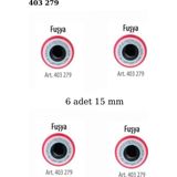 Öz-El Fuşya Renk Nazar Boncuklu Simli 6 Adet 15 Mm Bebek Düğme, Bebek Kazak, Yelek, Gömlek Düğmesi 403 279