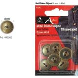 Öz-El Metal Bakır Renkli Dikme Düğme 6 Adet, 18 Mm Etek Bluz Gömlek Düğmesi 400 902