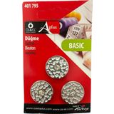 Öz-El Metal Zirkon Taşlı Gümüş Rengi Tasarım Fashion Düğme, 3 Adet 20 Mm Bluz Düğmesi, 401 795