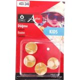 Öz-El Sarı Simli 4 Adet 15 Mm Bebek Düğme, Çocuk Düğme, Gömlek Kazak Yelek Düğmesi 403 246