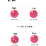 Öz-El Simli Fuşya Renk 4 Adet 15 Mm Bebek Düğme, Bebek Kazak, Yelek, Gömlek Düğmesi 403 198