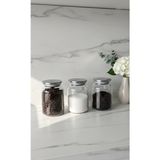 Öz-Home 3'lü Vakumlu Metal Kapaklı Cam Kavanoz Seti 800 ml - Şeffaf - Natürel - 3 Adet