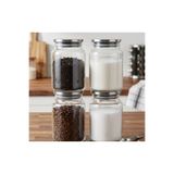 ÖZ HOME 4'lü Vakumlu Metal Kapaklı Cam Saklama /Düzenleme Kavanozu 800 ML