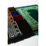 Öz Kadife Seccade, 6 Adet Kadife Seccade, Namazlık , Seccade Seti, Kadife Seccade, Seccade Takımı. - 70 x 110 cm - Renkli