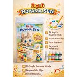 ÖZ KIRTASİYE Üçlü Boyama Seti Taş Obje-Boyama Kitabı-Tuval Boyama (hediyeli)