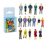 ÖZ OFİS 5 Adet Maket Insan Figürü - Renkli - 1/50 Ölçekli - 3-3,5cm - Özel Kutulu Minyatür