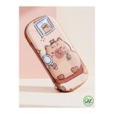 ÖZ OFİS Capybara 3D Kabartmalı Organizerli Kalem Kutusu - Çok Bölümlü - Çift Fermuarlı -3 Boyutlu Oval Kesim